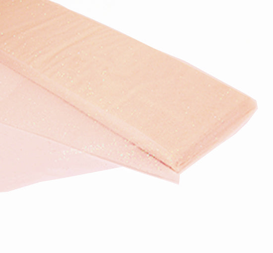 blush 54" x 10 Yards (30 ft) Glitter Fabric Tulle Bolt