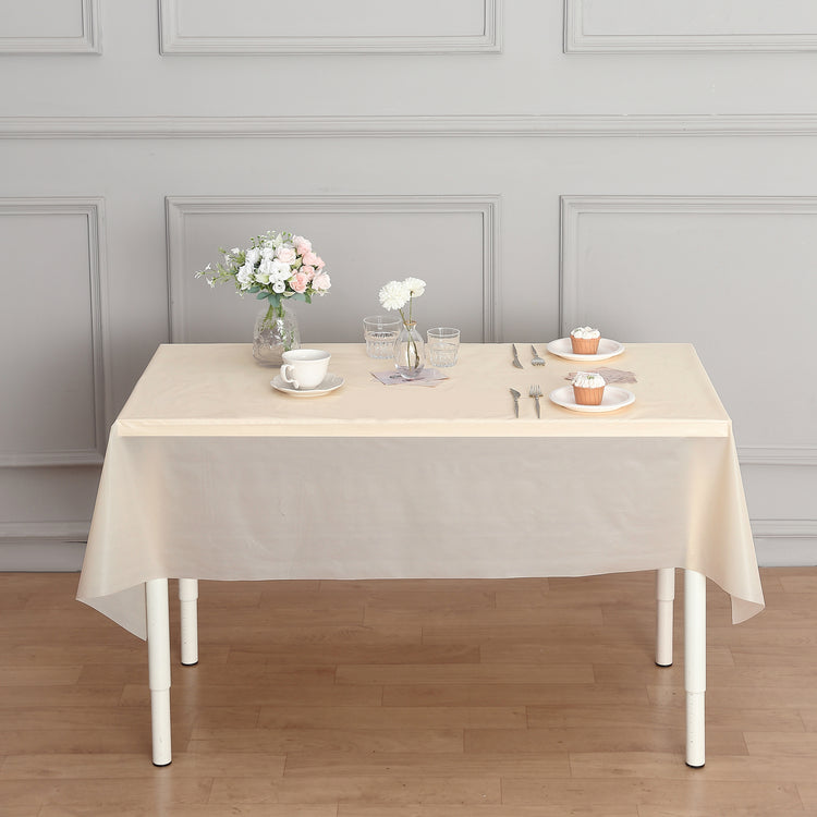54" x 300ft Plastic Table Cover Roll with Cutter included
