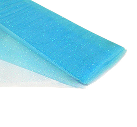 light blue 54" x 10 Yards (30 ft) Glitter Fabric Tulle Bolt