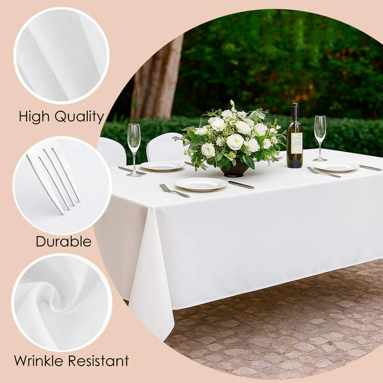 10pcs Premium Rectangluar Polyester Table Cloth