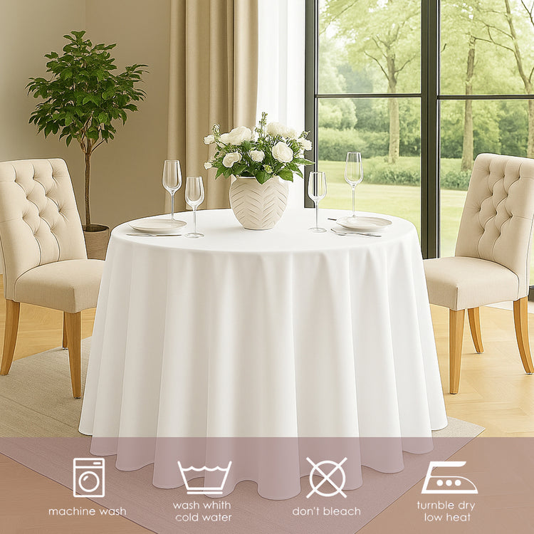 10pcs Premium Round Polyester Table Cloth