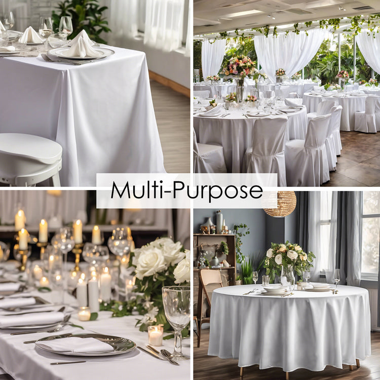 10pcs Premium Round Polyester Table Cloth