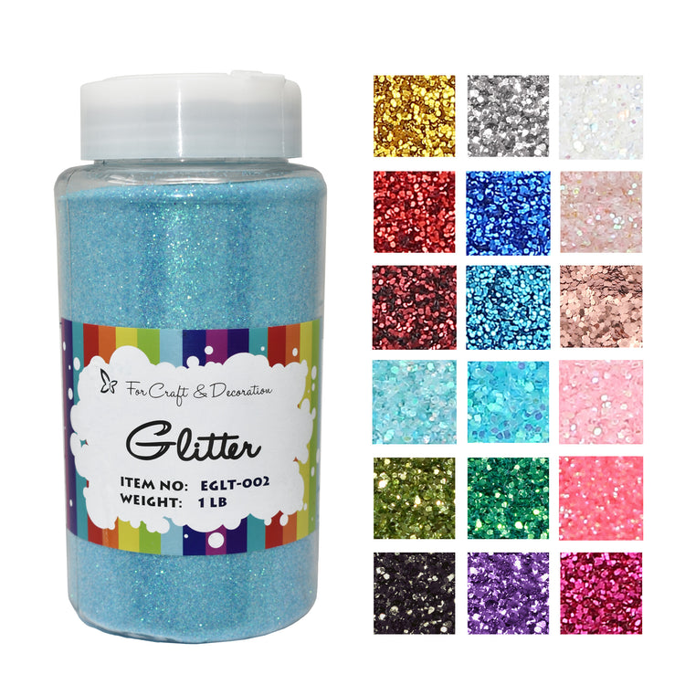 fine light blue glitter