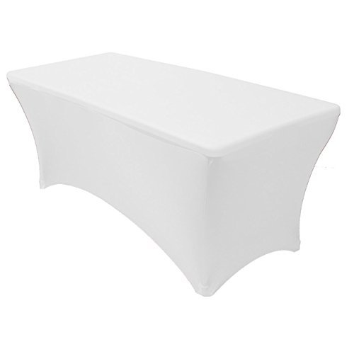 White spandex tablecloth