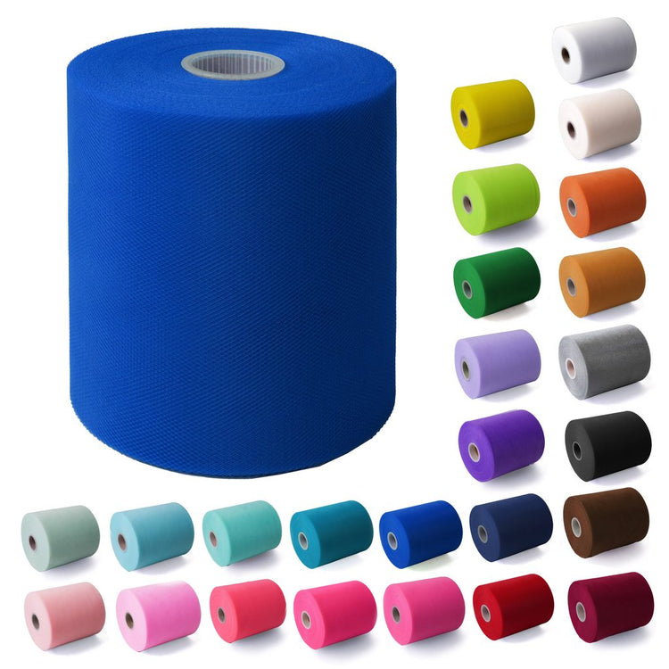 Tulle Fabric Roll 6" by 200 Yards (600 ft) Fabric Tulle Spool for DIY Tutu Bow, Wedding and Decoration. Value Pack.