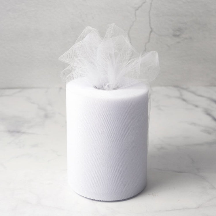white Tulle Fabric Roll