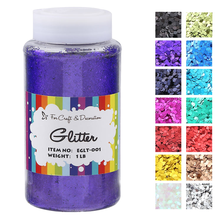 Chunky purple glitter