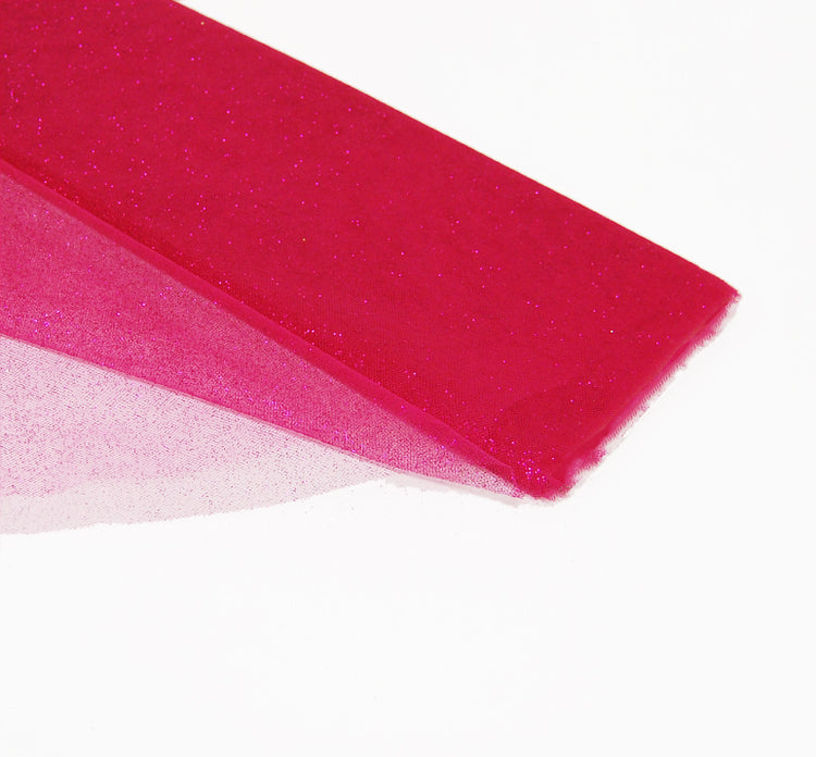 fuchsia 54" x 10 Yards (30 ft) Glitter Fabric Tulle Bolt