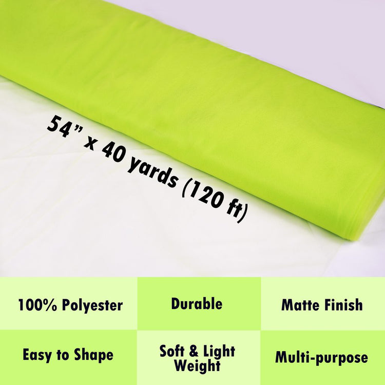 apple green tulle Fabric Tulle Bolt