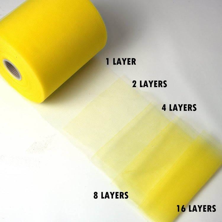 Tulle Fabric Roll 6" by 200 Yards (600 ft) Fabric Tulle Spool for DIY Tutu Bow, Wedding and Decoration. Value Pack.