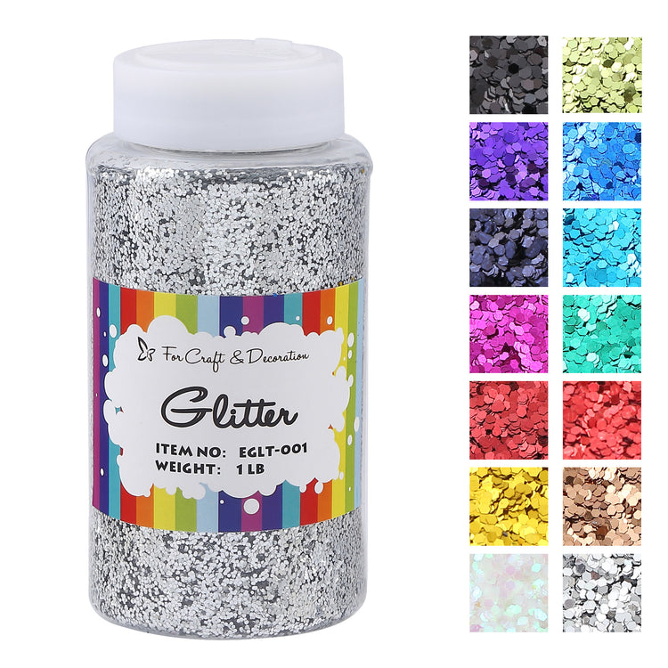 chunky silver glitter