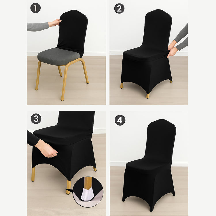 50pcs Spandex Chair Covers, Stretch Chair Covers for both Folding chair or Banquet Chair