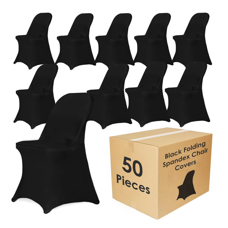 50pcs Spandex Chair Covers, Stretch Chair Covers for both Folding chair or Banquet Chair