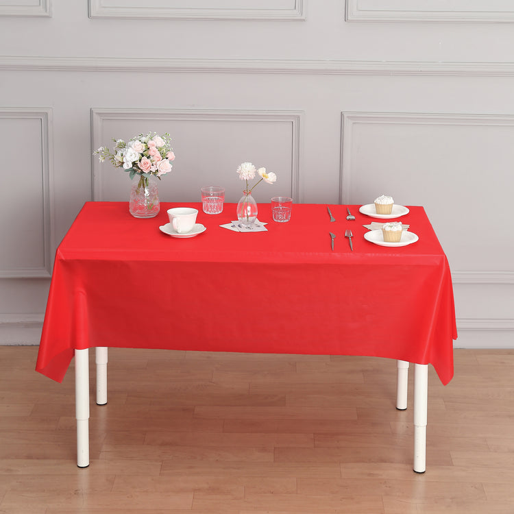 54" x 300ft Plastic Table Cover Roll with Cutter included