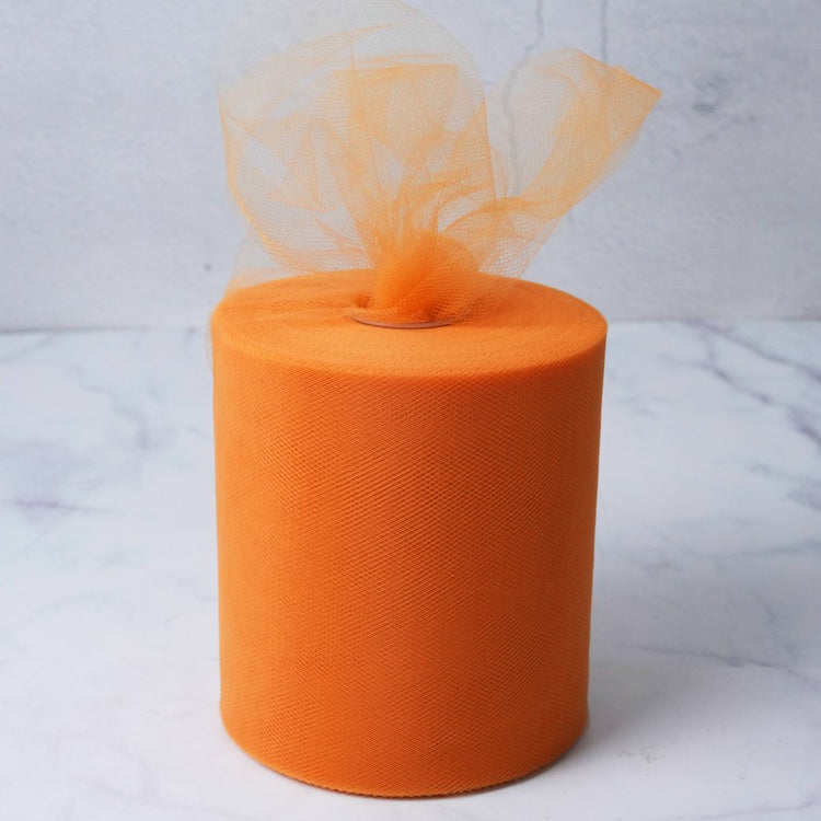 orange Tulle Fabric Roll