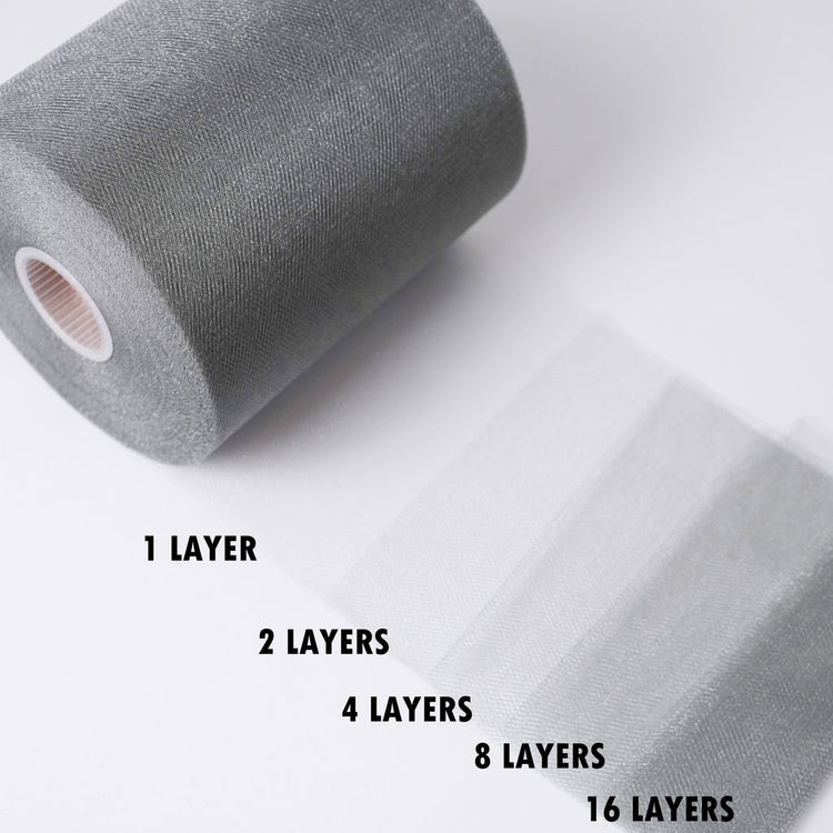Tulle Fabric Roll 6" by 200 Yards (600 ft) Fabric Tulle Spool for DIY Tutu Bow, Wedding and Decoration. Value Pack.