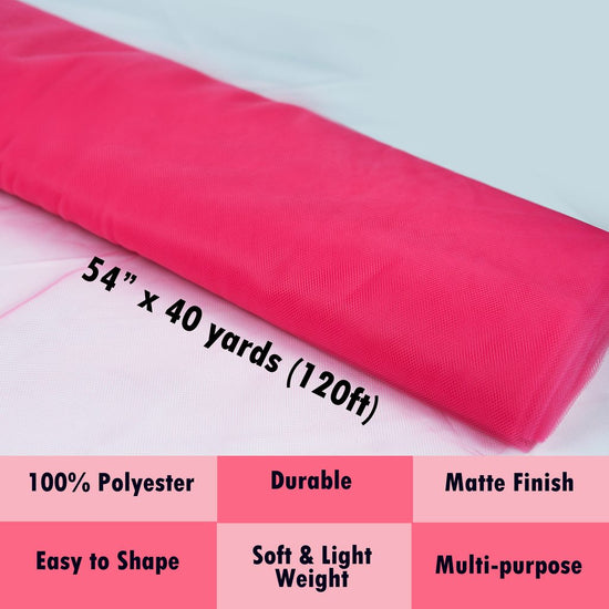 coral tulle Fabric Tulle Bolt