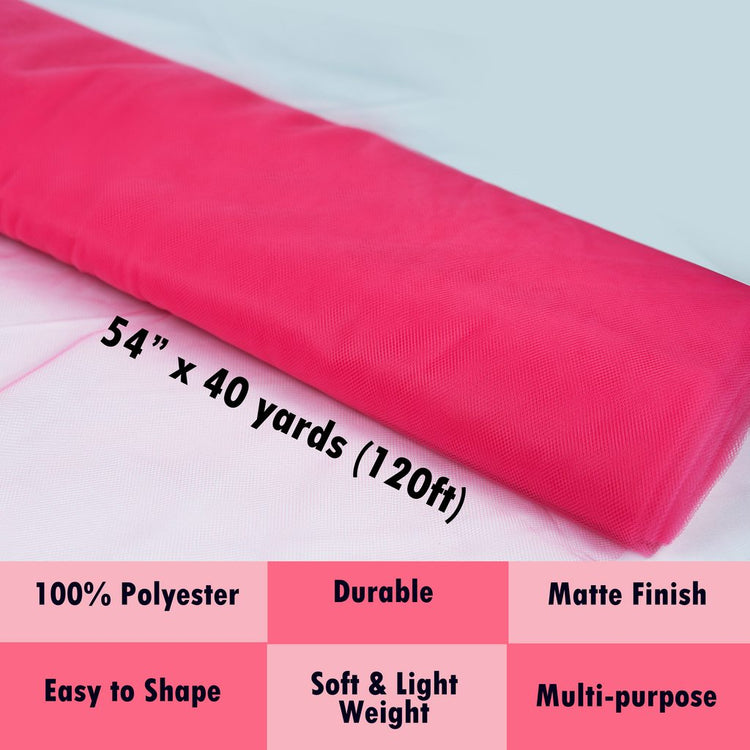 coral tulle Fabric Tulle Bolt