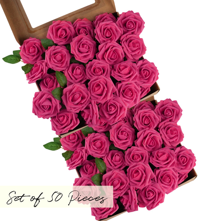 fuchsia Artificial foam Rose Flower