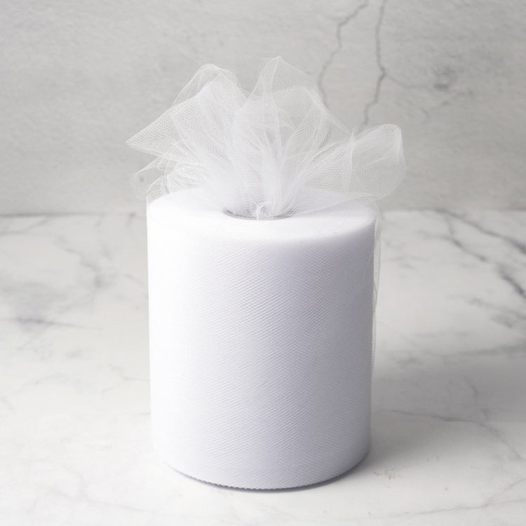 white Tulle Fabric Roll