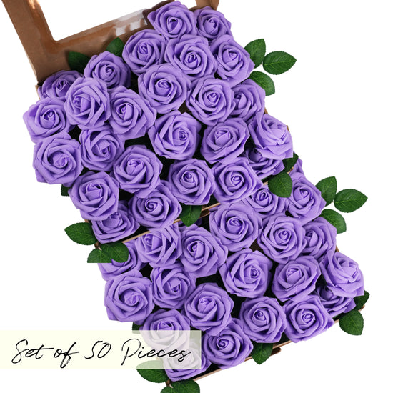 lavender Artificial foam Rose Flower