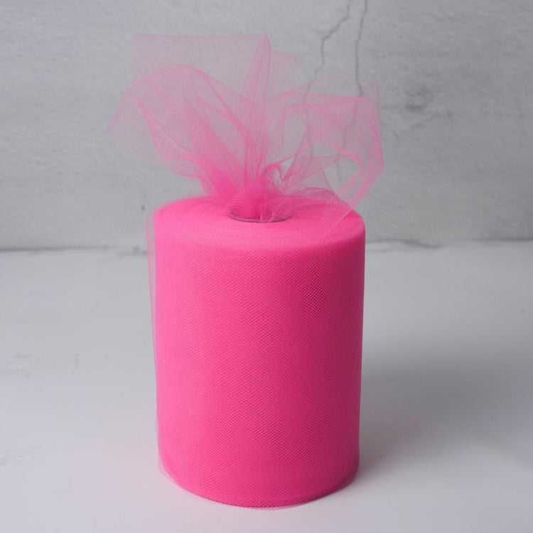 hot pink Tulle Fabric Roll