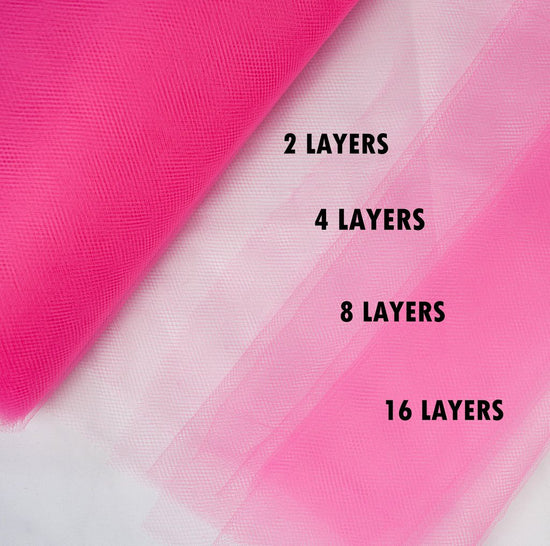hot pink tulle Fabric Tulle Bolt