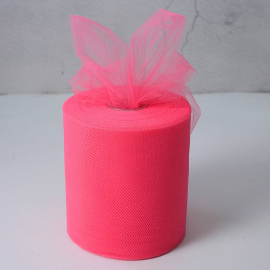 coral Tulle Fabric Roll