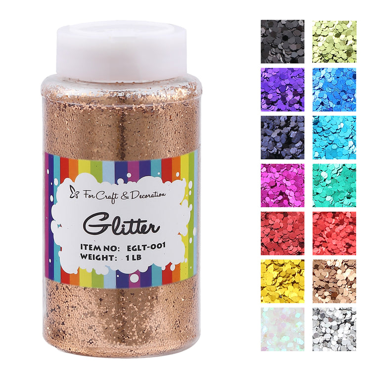 chunky rose gold glitter 
