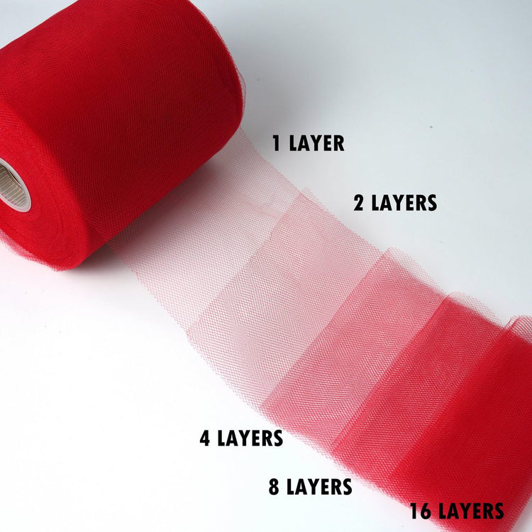 Tulle Fabric Roll 6" by 200 Yards (600 ft) Fabric Tulle Spool for DIY Tutu Bow, Wedding and Decoration. Value Pack.