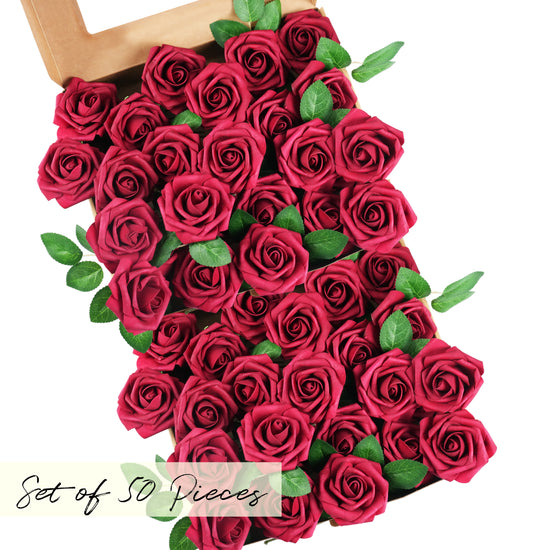red Artificial foam Rose Flower