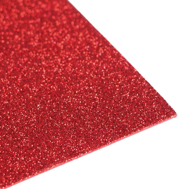 red glitter DIY Craft Foam Sheets