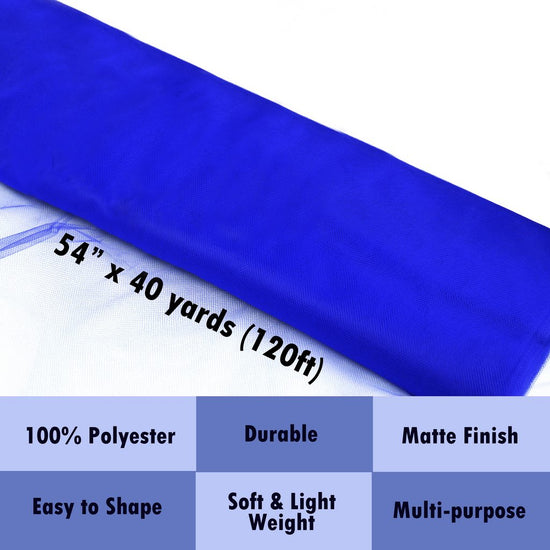 royal blue tulle Fabric Tulle Bolt