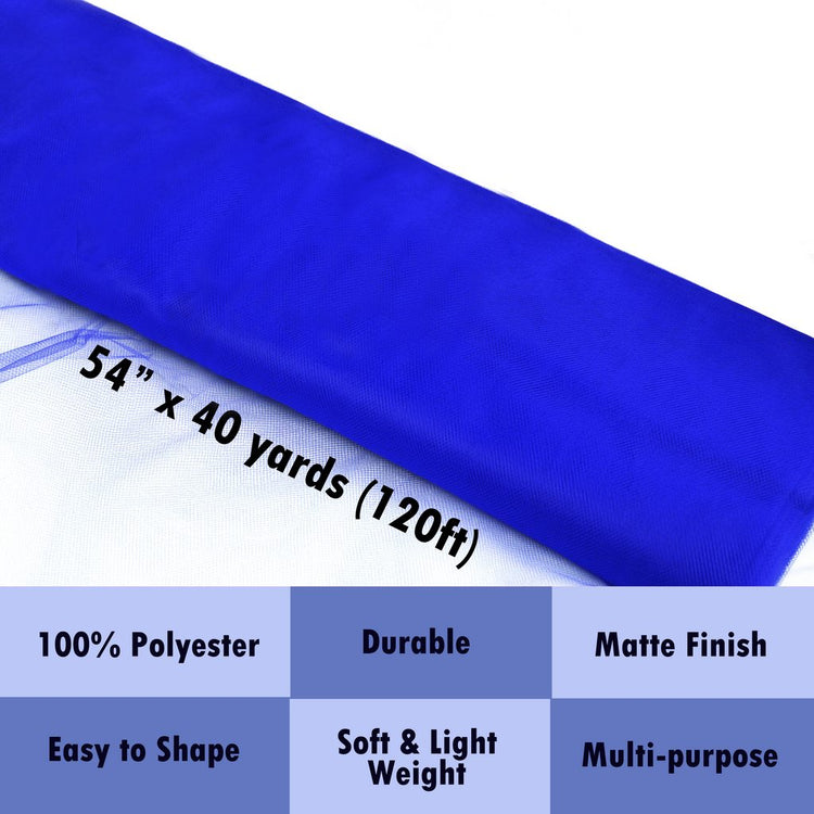 royal blue tulle Fabric Tulle Bolt