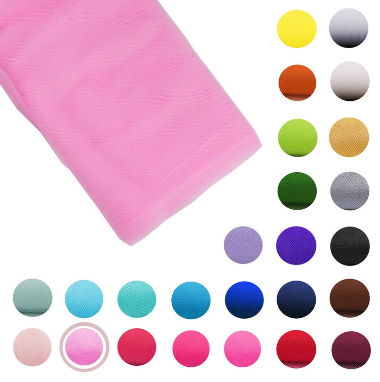 pink Fabric Tulle Bolt