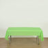 rectangle apple green plastic table cover