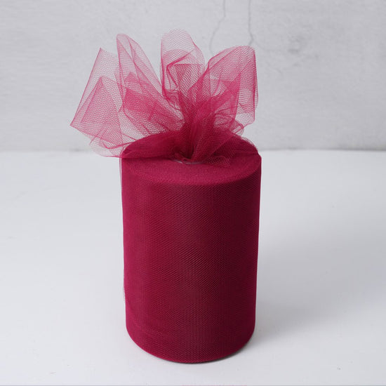 burgundy Tulle Fabric Roll