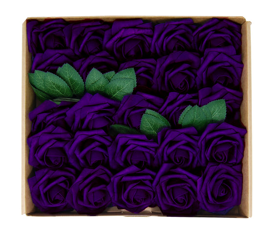 purple Artificial foam Rose Flower