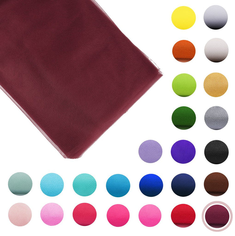 burgundy Fabric Tulle Bolt