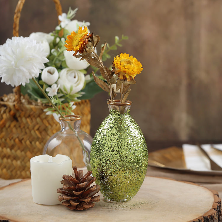 apple green glitter
