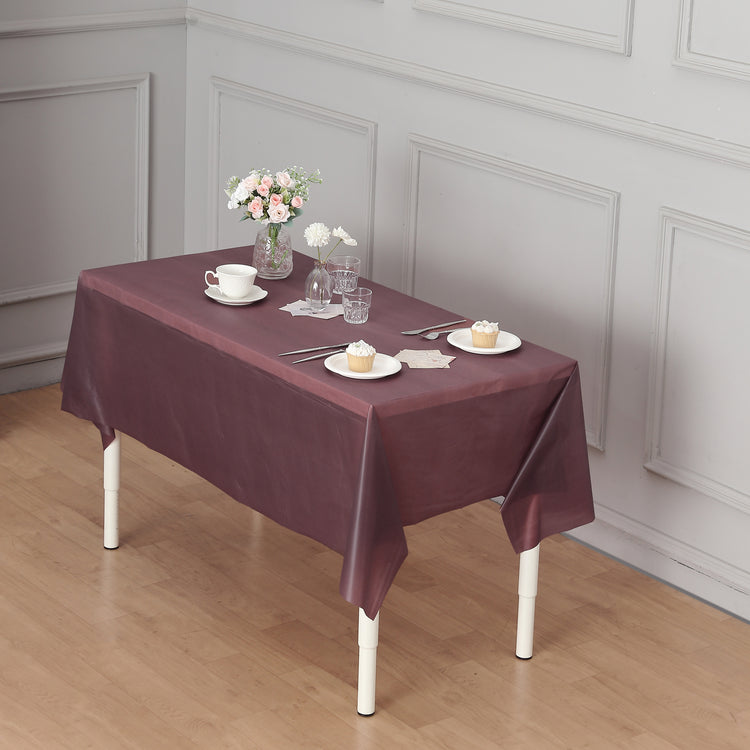 brown plastic table cover roll