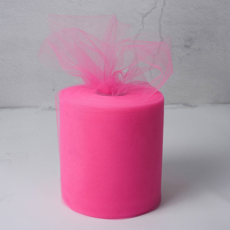 hot pink Tulle Fabric Roll