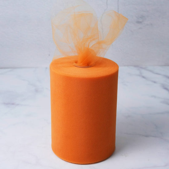 orange Tulle Fabric Roll