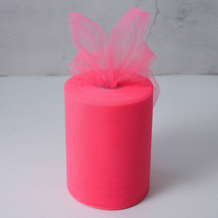 coral Tulle Fabric Roll