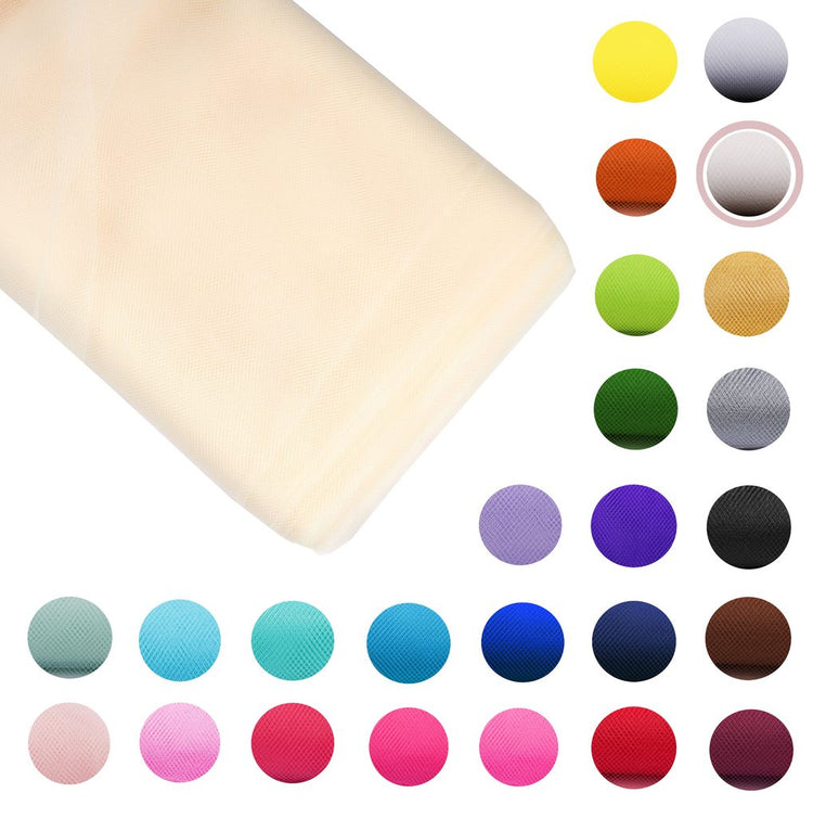ivory Fabric Tulle Bolt