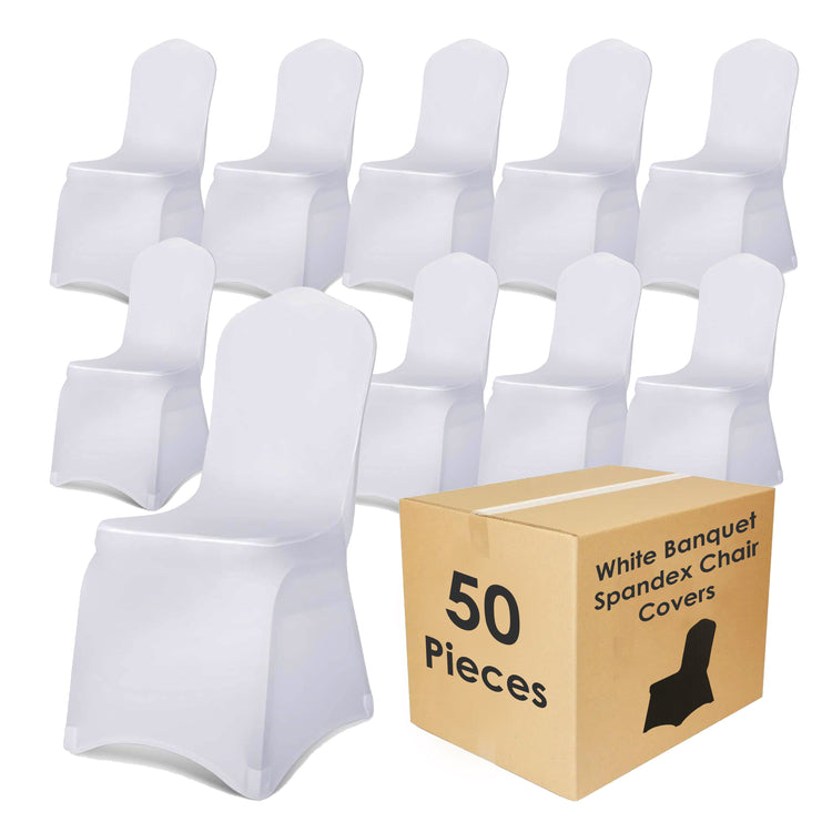 50pcs Spandex Chair Covers, Stretch Chair Covers for both Folding chair or Banquet Chair