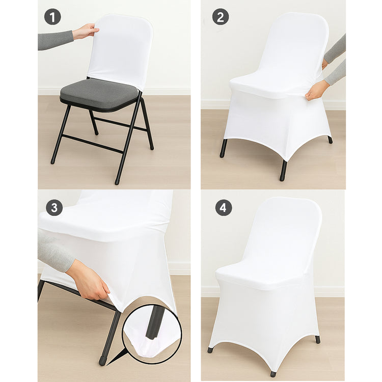 50pcs Spandex Chair Covers, Stretch Chair Covers for both Folding chair or Banquet Chair