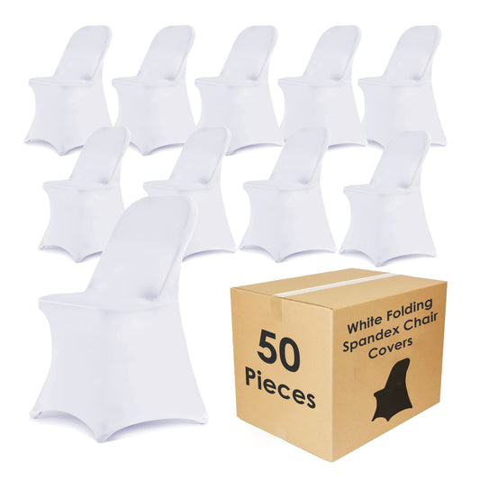 50pcs Spandex Chair Covers, Stretch Chair Covers for both Folding chair or Banquet Chair