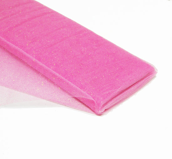 pink 54" x 10 Yards (30 ft) Glitter Fabric Tulle Bolt