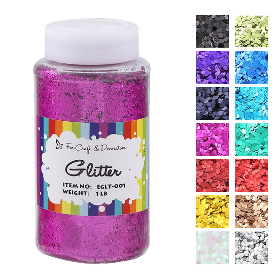 chunky fuchsia glitter